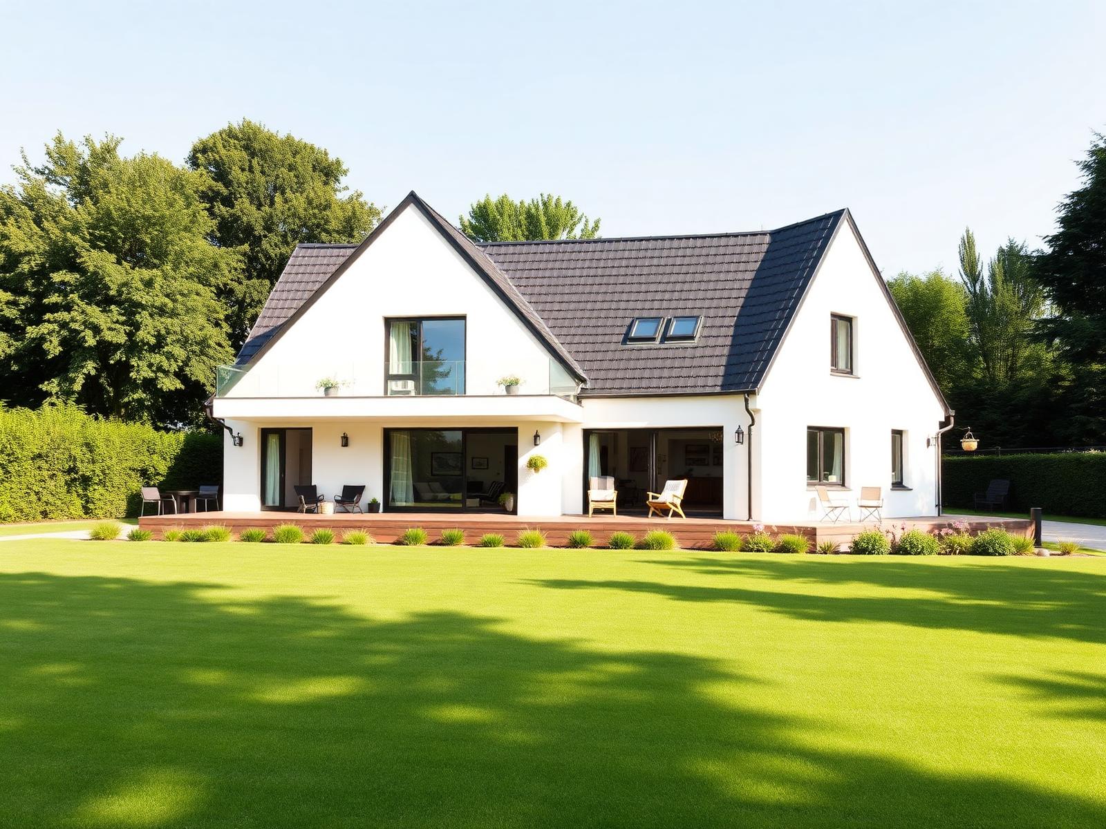 Modernes Einfamilienhaus mit Garten